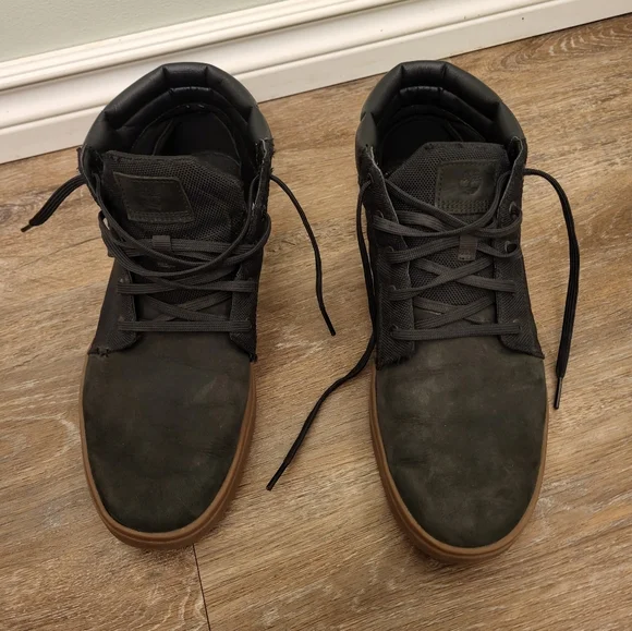 Timberland Davis Square Leather/Fabric Men's Chukka Black Nubuck Size 9 - Picture 3 of 13